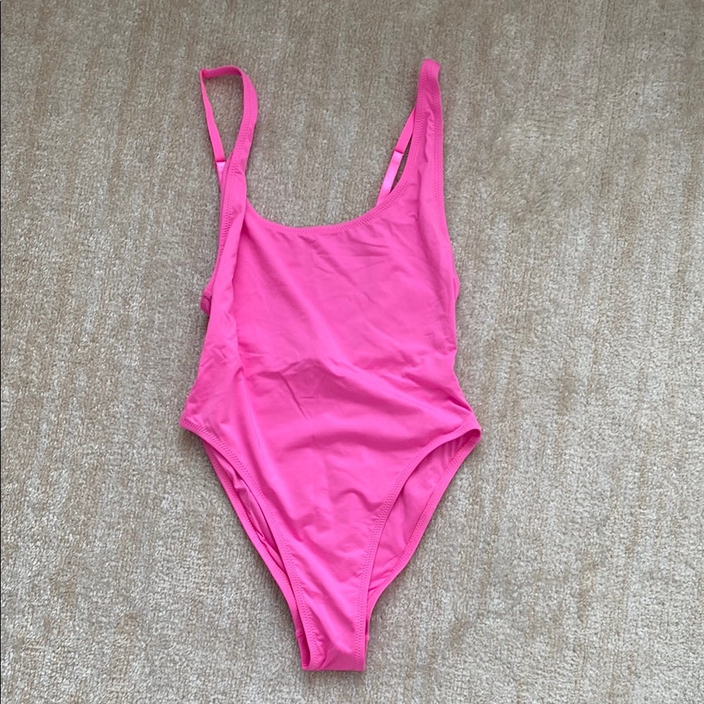 SKIMS Pink One Piece Swimsuit